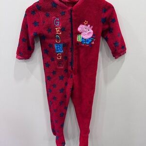 ⭐️3/$30⭐️ Vintage Peppa Pig George fleece zip up